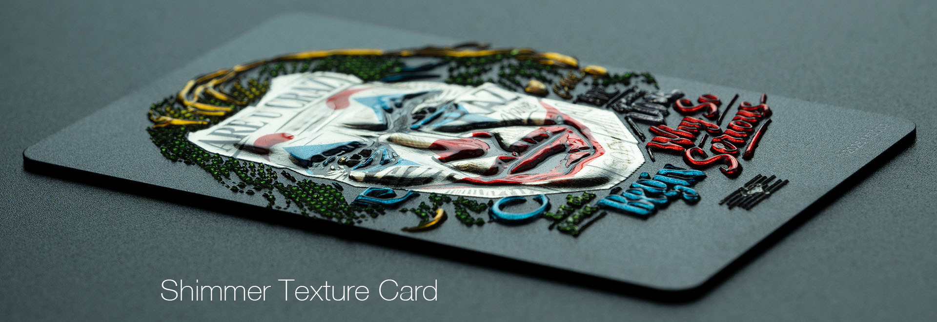 Shimmer texture cards